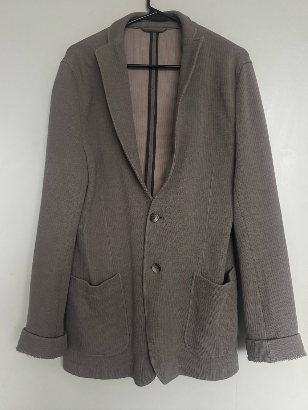 Boggi Milano Wool Cotton Blend Casual Blazer in Brown EU 50 (Large)